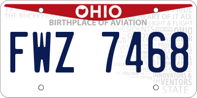 OH license plate FWZ7468