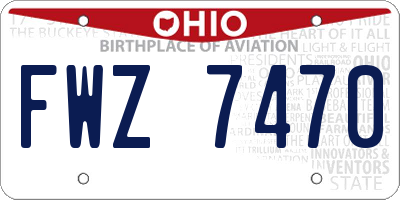 OH license plate FWZ7470
