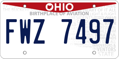 OH license plate FWZ7497