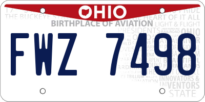 OH license plate FWZ7498