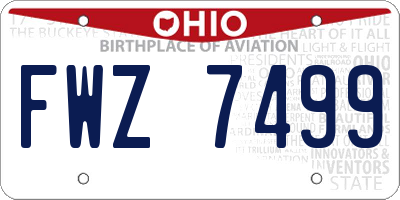 OH license plate FWZ7499
