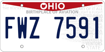 OH license plate FWZ7591