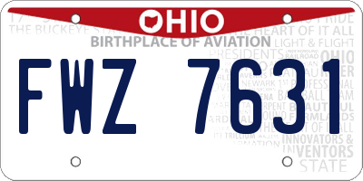 OH license plate FWZ7631