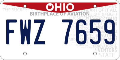 OH license plate FWZ7659