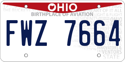 OH license plate FWZ7664