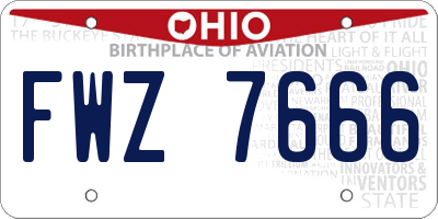 OH license plate FWZ7666