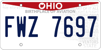 OH license plate FWZ7697