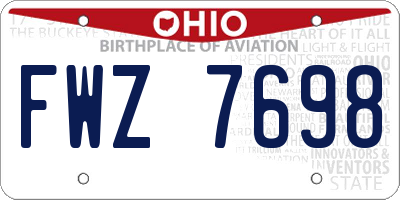 OH license plate FWZ7698