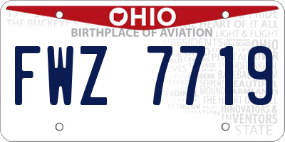 OH license plate FWZ7719