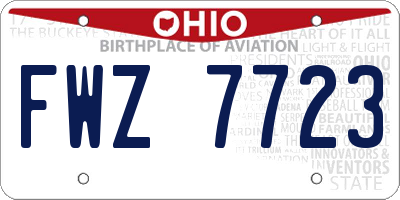 OH license plate FWZ7723