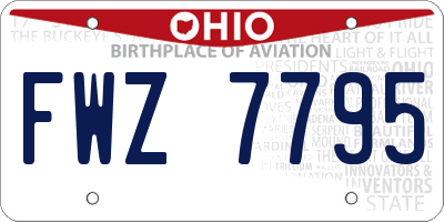 OH license plate FWZ7795