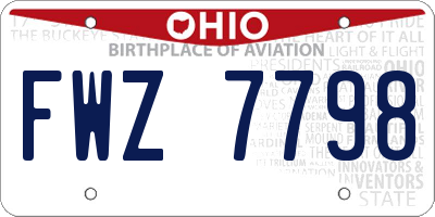 OH license plate FWZ7798