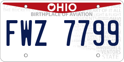OH license plate FWZ7799