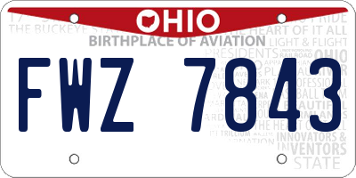 OH license plate FWZ7843