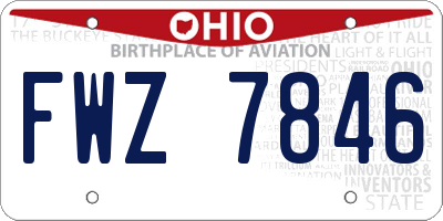 OH license plate FWZ7846