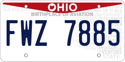 OH license plate FWZ7885