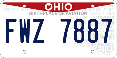 OH license plate FWZ7887