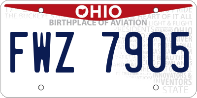 OH license plate FWZ7905