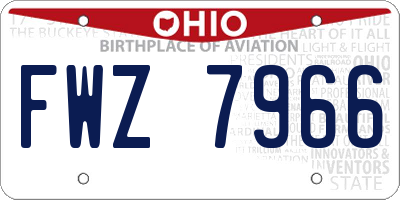 OH license plate FWZ7966