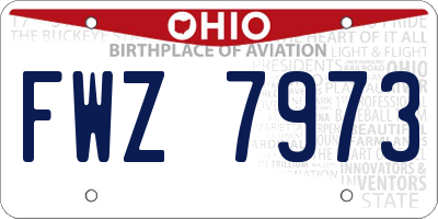 OH license plate FWZ7973