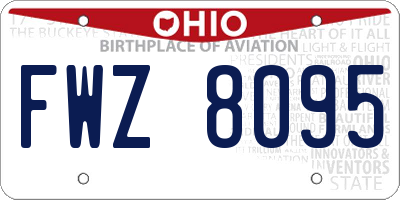 OH license plate FWZ8095