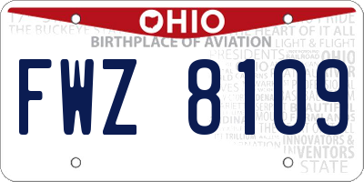 OH license plate FWZ8109
