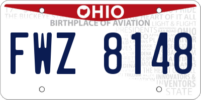OH license plate FWZ8148