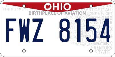 OH license plate FWZ8154