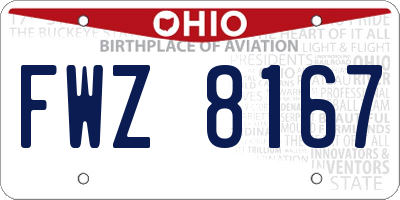 OH license plate FWZ8167