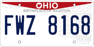OH license plate FWZ8168