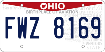 OH license plate FWZ8169