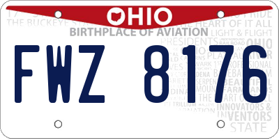 OH license plate FWZ8176