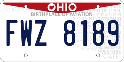 OH license plate FWZ8189