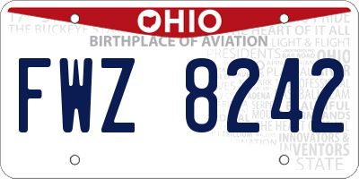 OH license plate FWZ8242