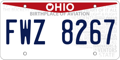 OH license plate FWZ8267