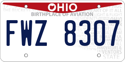 OH license plate FWZ8307