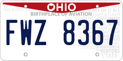 OH license plate FWZ8367