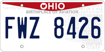 OH license plate FWZ8426