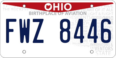 OH license plate FWZ8446