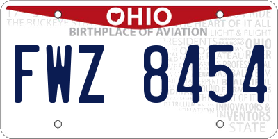 OH license plate FWZ8454