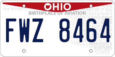 OH license plate FWZ8464
