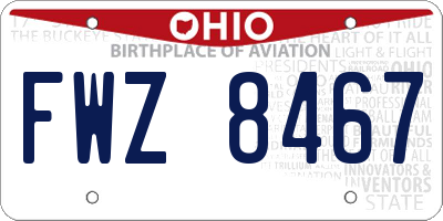 OH license plate FWZ8467