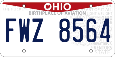 OH license plate FWZ8564