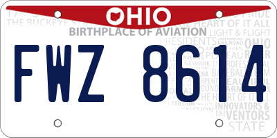 OH license plate FWZ8614