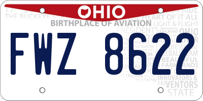 OH license plate FWZ8622