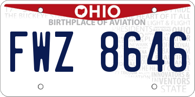 OH license plate FWZ8646