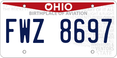 OH license plate FWZ8697