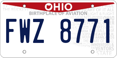OH license plate FWZ8771