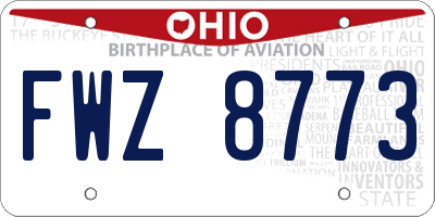 OH license plate FWZ8773