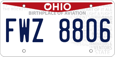 OH license plate FWZ8806